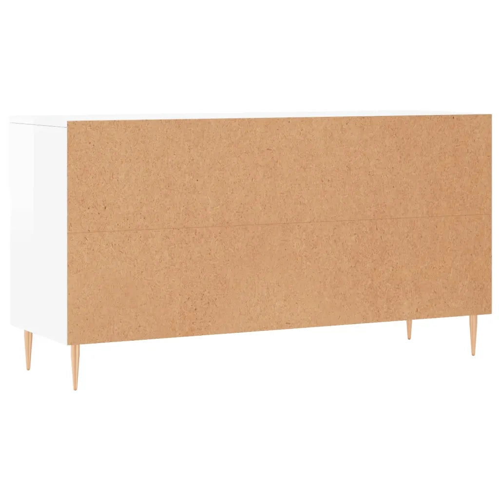 Panca Porta Scarpe-Sgabello-Panca Scarpiera Bianco Lucido 102x35x55 cm Legno Multistrato 973818