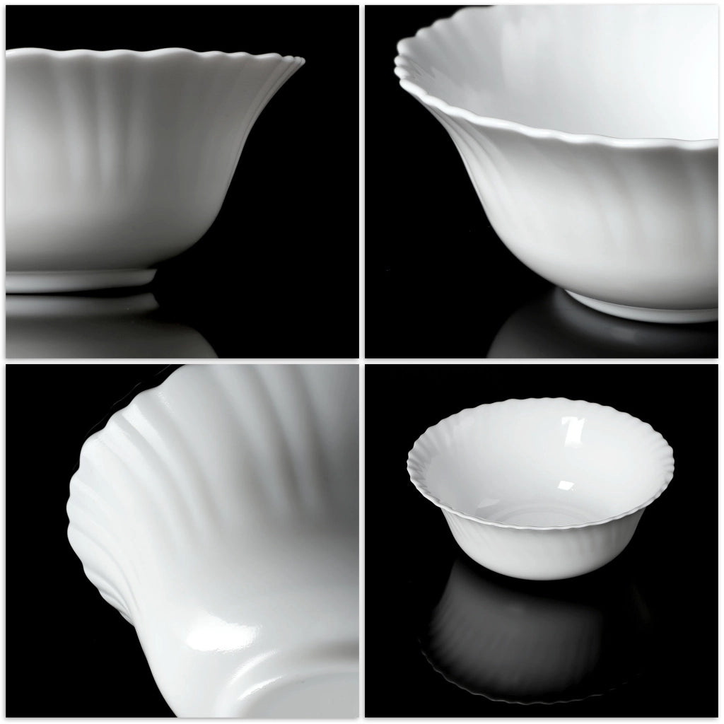 Set di stoviglie KADAX da 18 piatti, colore bianco