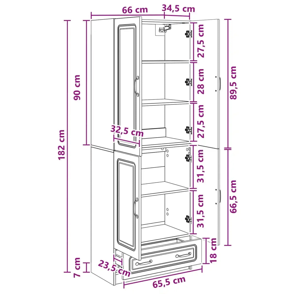 Set di armadi 2 pcs Nero Legno ingegnerizzato 3416935