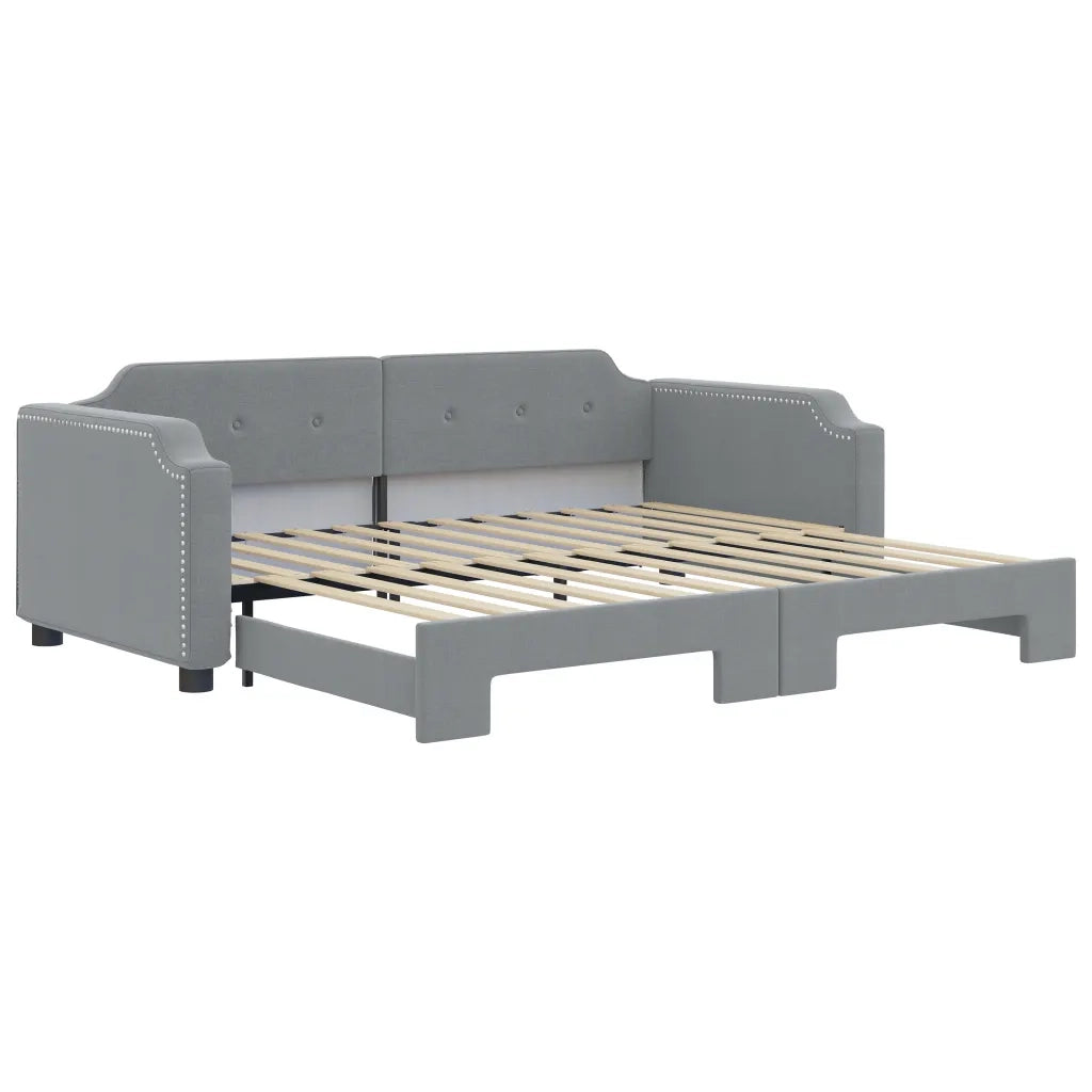 Divano Letto con Letto Estraibile-Sofa Letto-Daybed Grigio Chiaro 80x200 Tessuto 889877