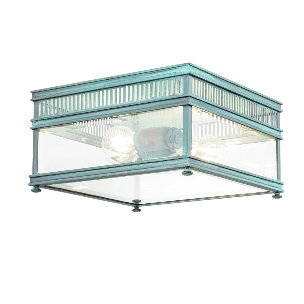 Plafoniera esterna Holborn ottone verderame E27 IP44 Elstead