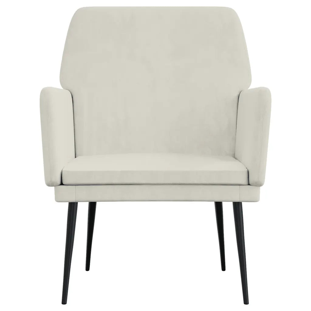 Poltrona Crema 62x79x79 cm Velluto 351380