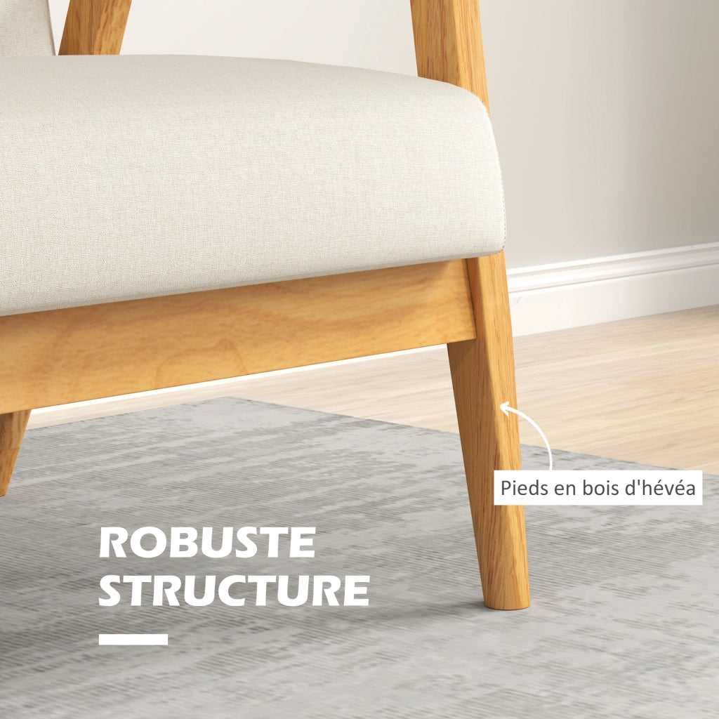 Divano 2 posti ¨C Zephmum ¨C Tessuto beige 115 cm