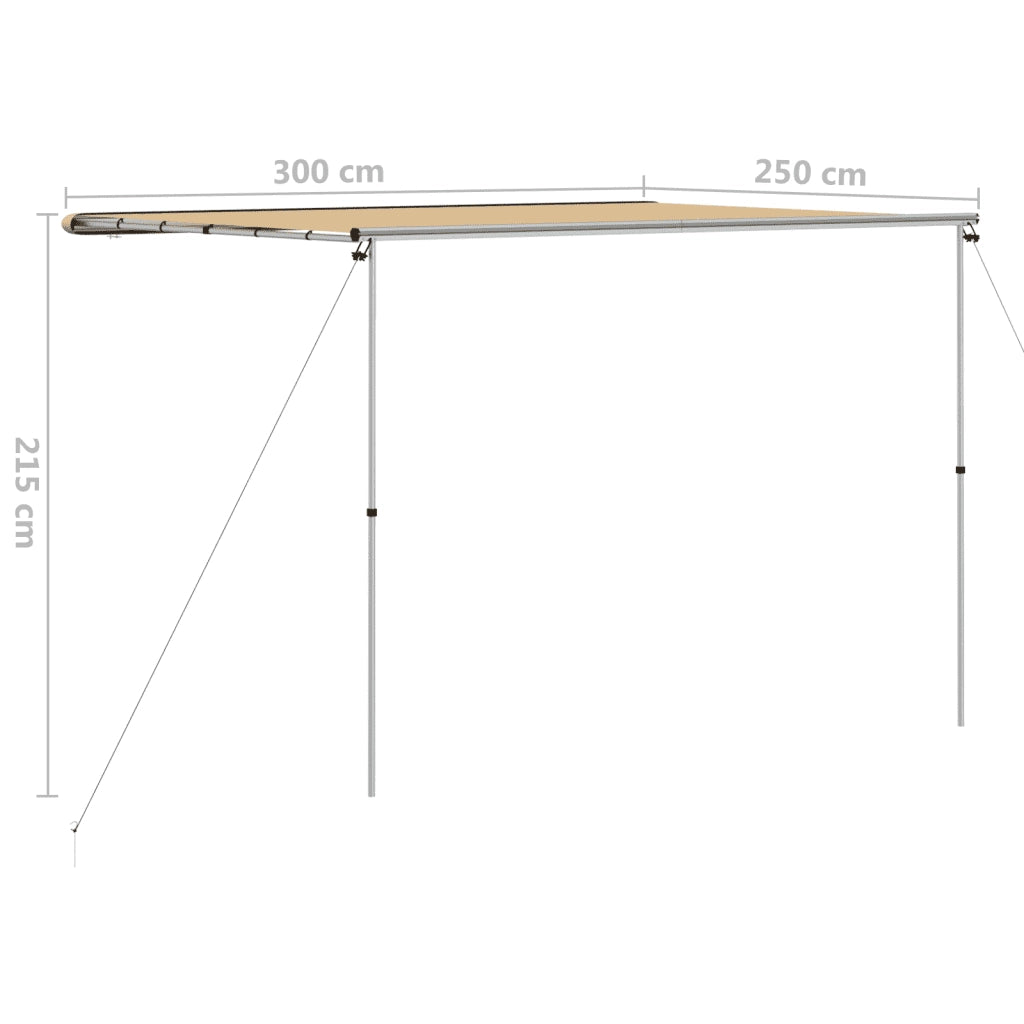 Tendalino per Camper e Roulotte 3x2,5x2,15 m Beige 148142