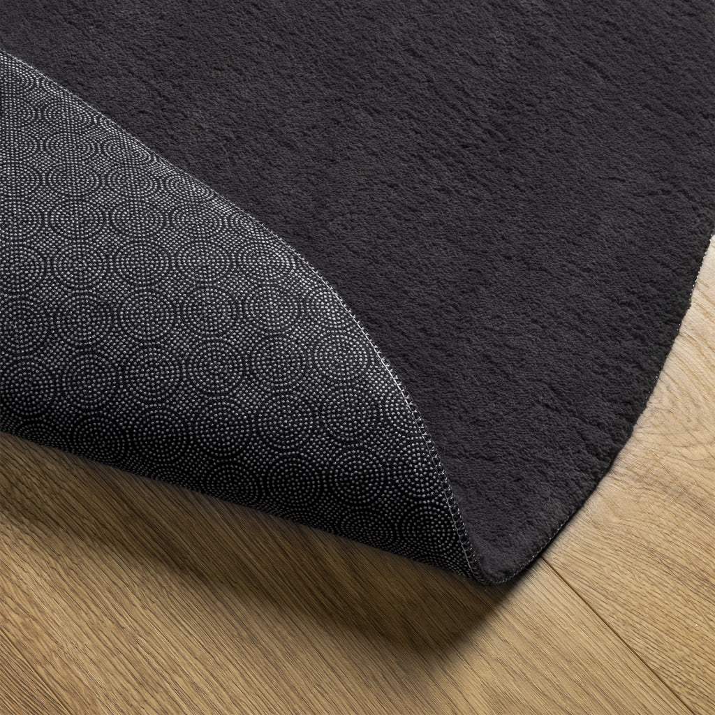 Tappeto Nero 140x200 cm Poliestere Antiscivolo