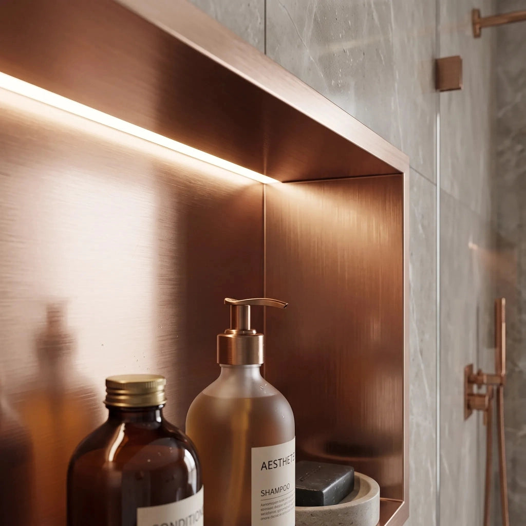Mensola Bagno Led 30x60 Brush Copper