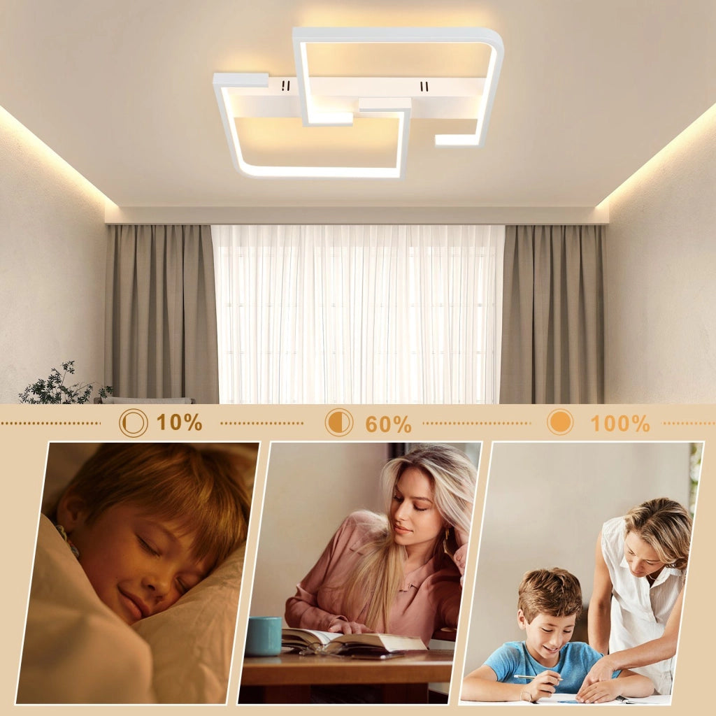 ZMH Lampada da soffitto LED 46W dimmerabile telecomando design per interni