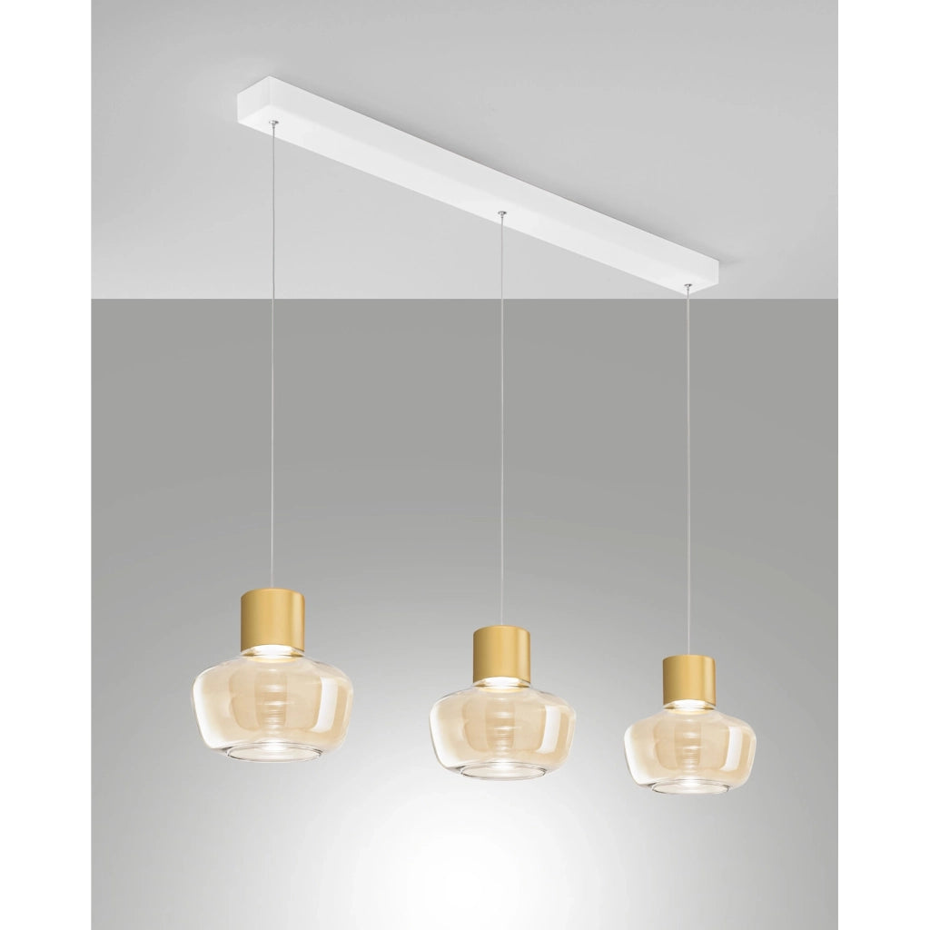 Kino Sospensione Cognac 3Luci Lin.
