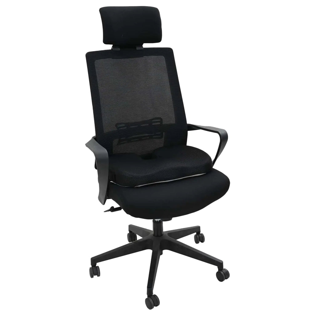Cuscino per la seduta Nero 47 x 36,5 x 8 cm Schiuma Memory 42012685