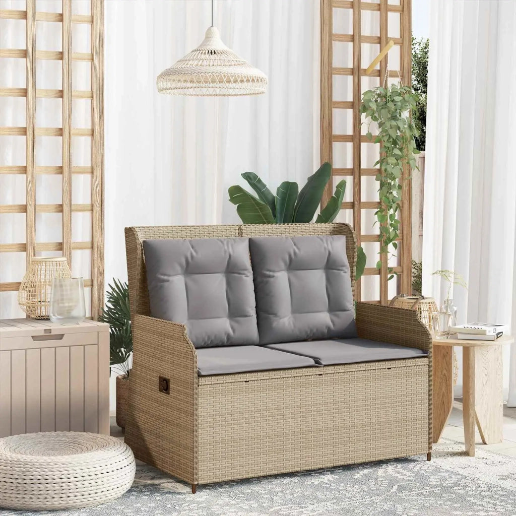 Panchina da Giardino | Panca da Giardino Beige polyrattan