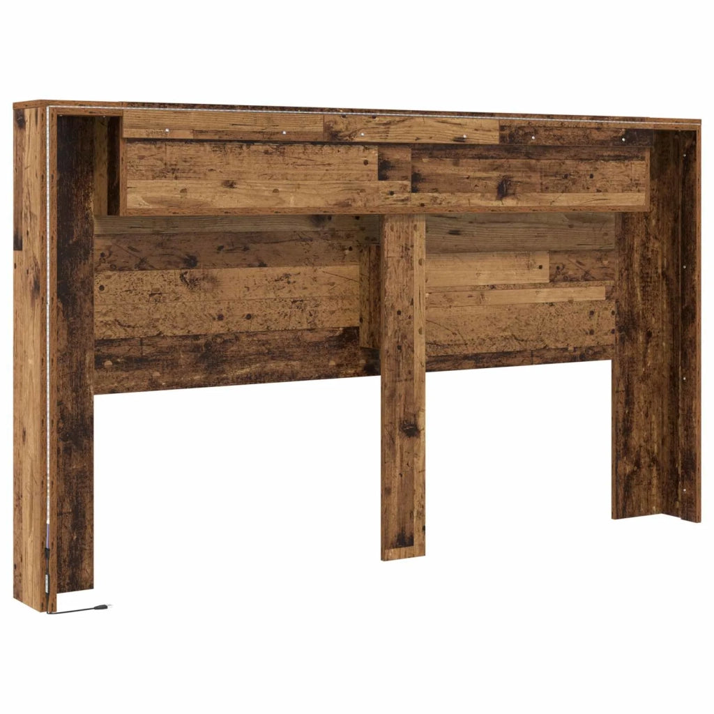 Testata con Mobile e LED Legno vecchio 180 x 16,5 x 103,5 cm 8006574