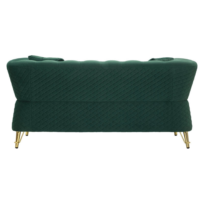 Divano Emy Verde Con Cuscini cm 162x83x76
