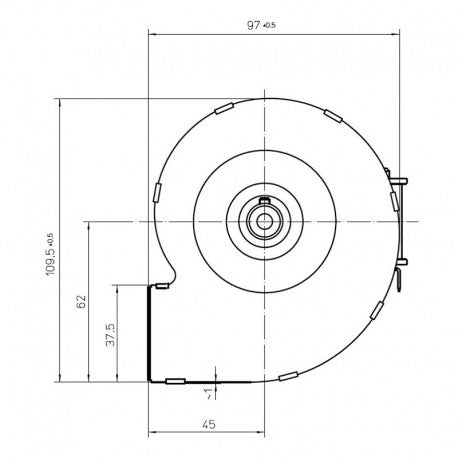 VENTILILATORE CENTRIFUGO EBM RLF67/7676ZA5