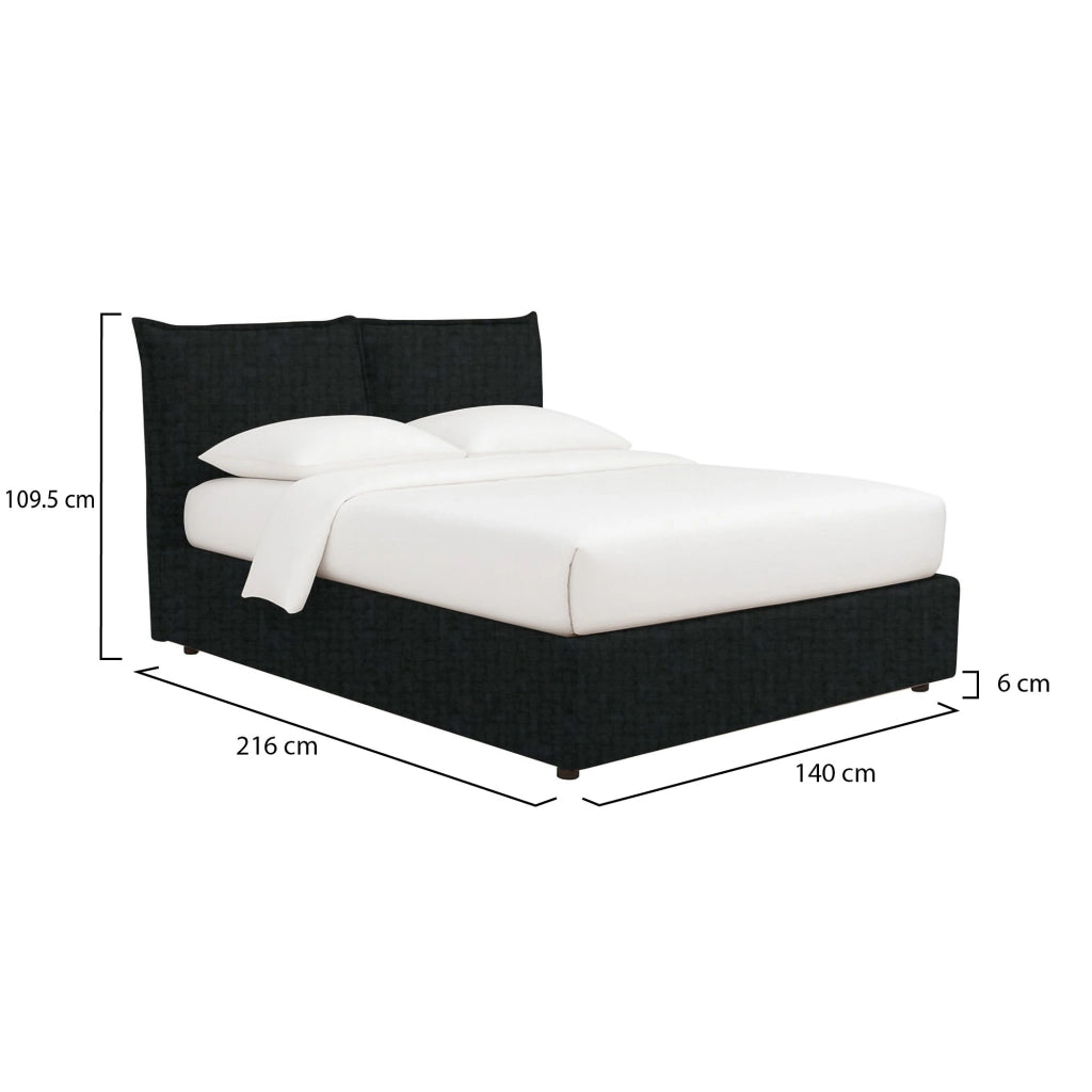 Malton, Letto Piazza e Mezza Sfoderabile Made in Italy, Grigio Scuro