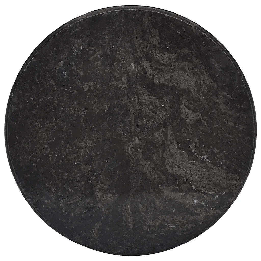 Piano per Tavolo Nero Ø50x2,5 cm in Marmo 149193