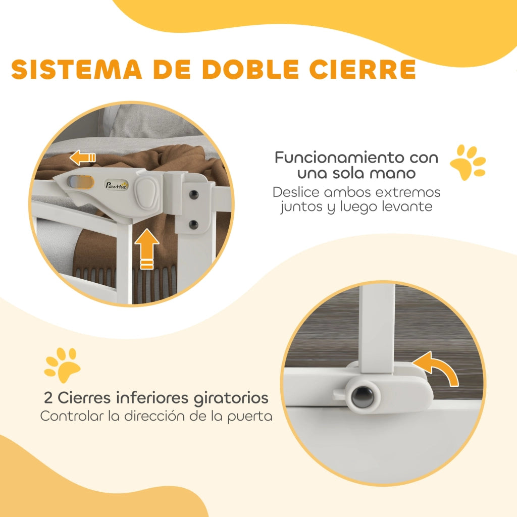 Barriera di Sicurezza per Cani ¨C zephmum ¨C Bianco 74-100 cm