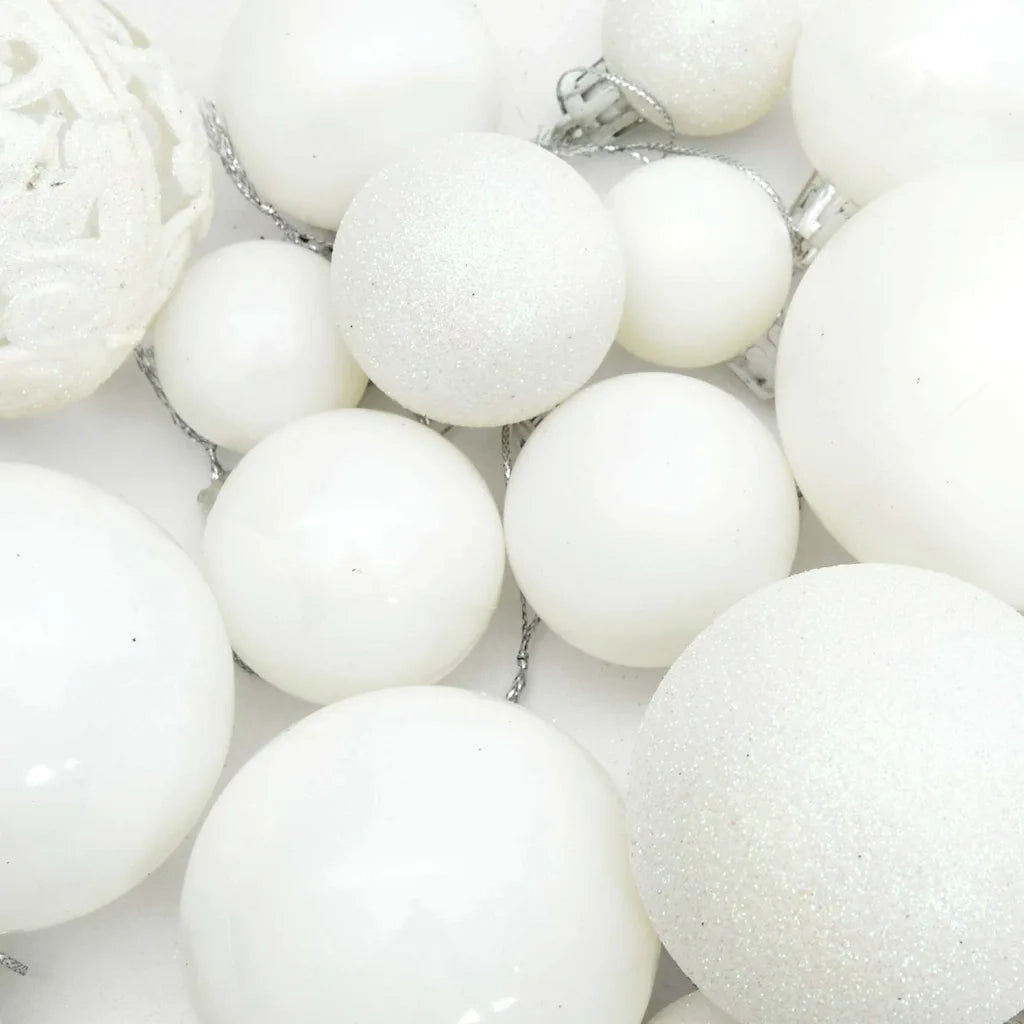 Set Palline di Natale 100 pz Bianco 330082