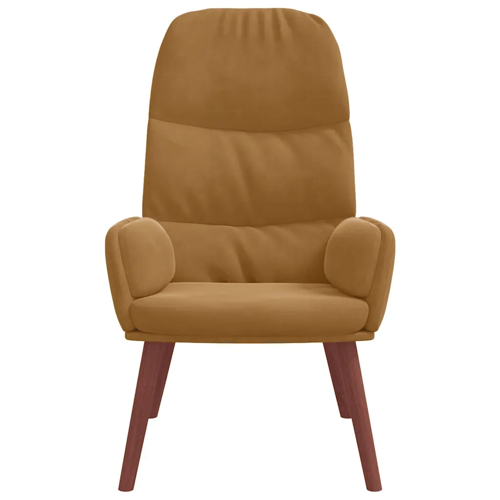 Poltrona Relax Marrone in Velluto 4102618