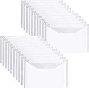 20 documenti trasparenti in buste A4 per documenti - copertine in plastica con chiusura a bottone