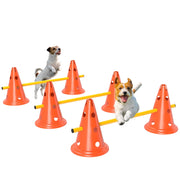 Set Agility per Cani con 6 Coni e 3 Ostacoli ¨C zephmum ¨C Nero