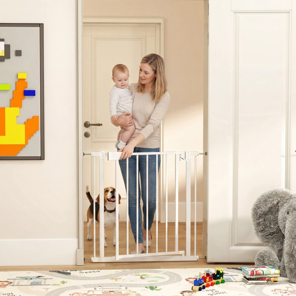 Cancelletto di Sicurezza per Bambini ¨C Xylo ¨C Bianco, 76-81x76 cm