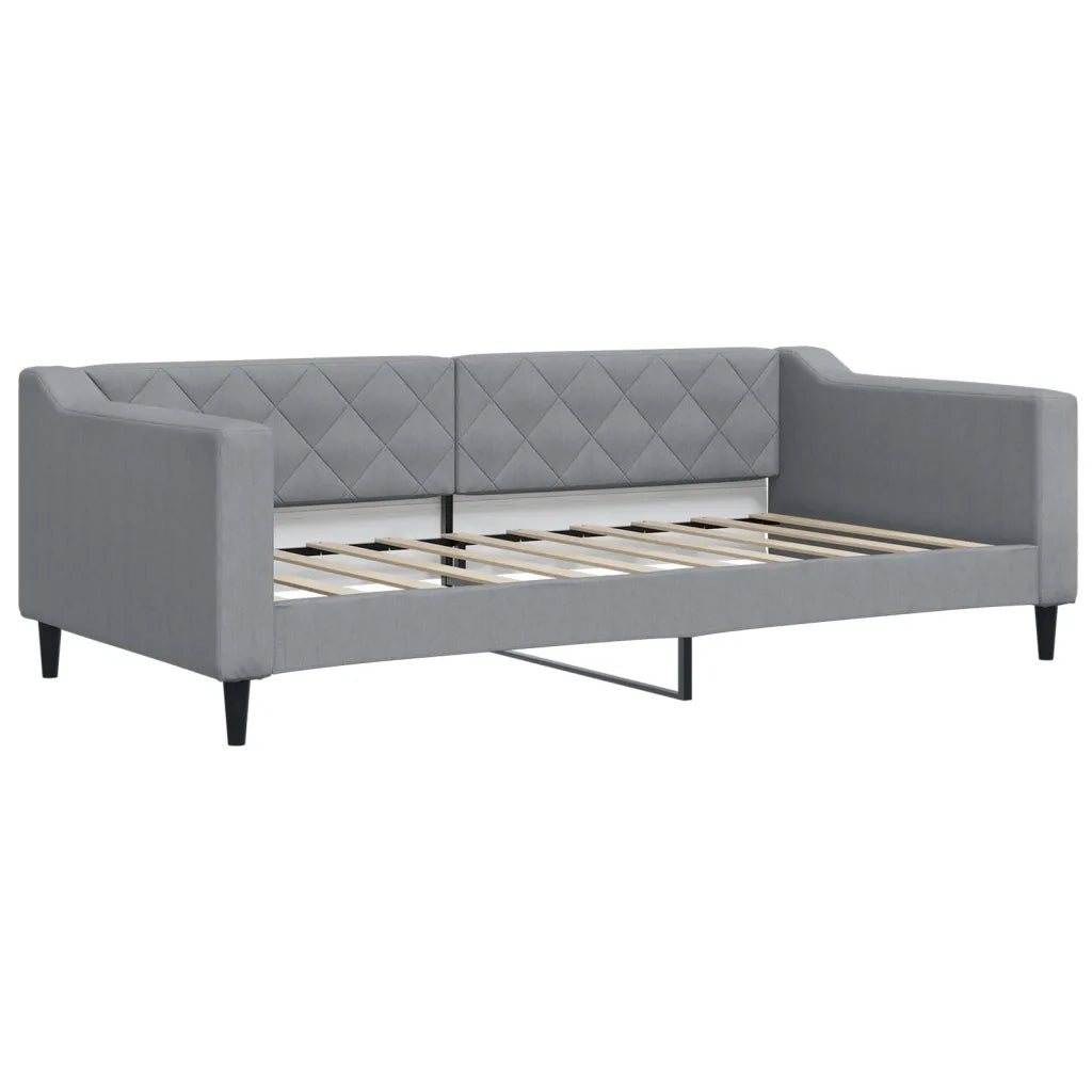 Divano Letto Estraibile Materassi Grigio Chiaro 80x200 Tessuto 3197439