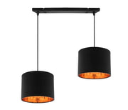 Lampada a sospensione Candellux Candida 2xE27 nero oro