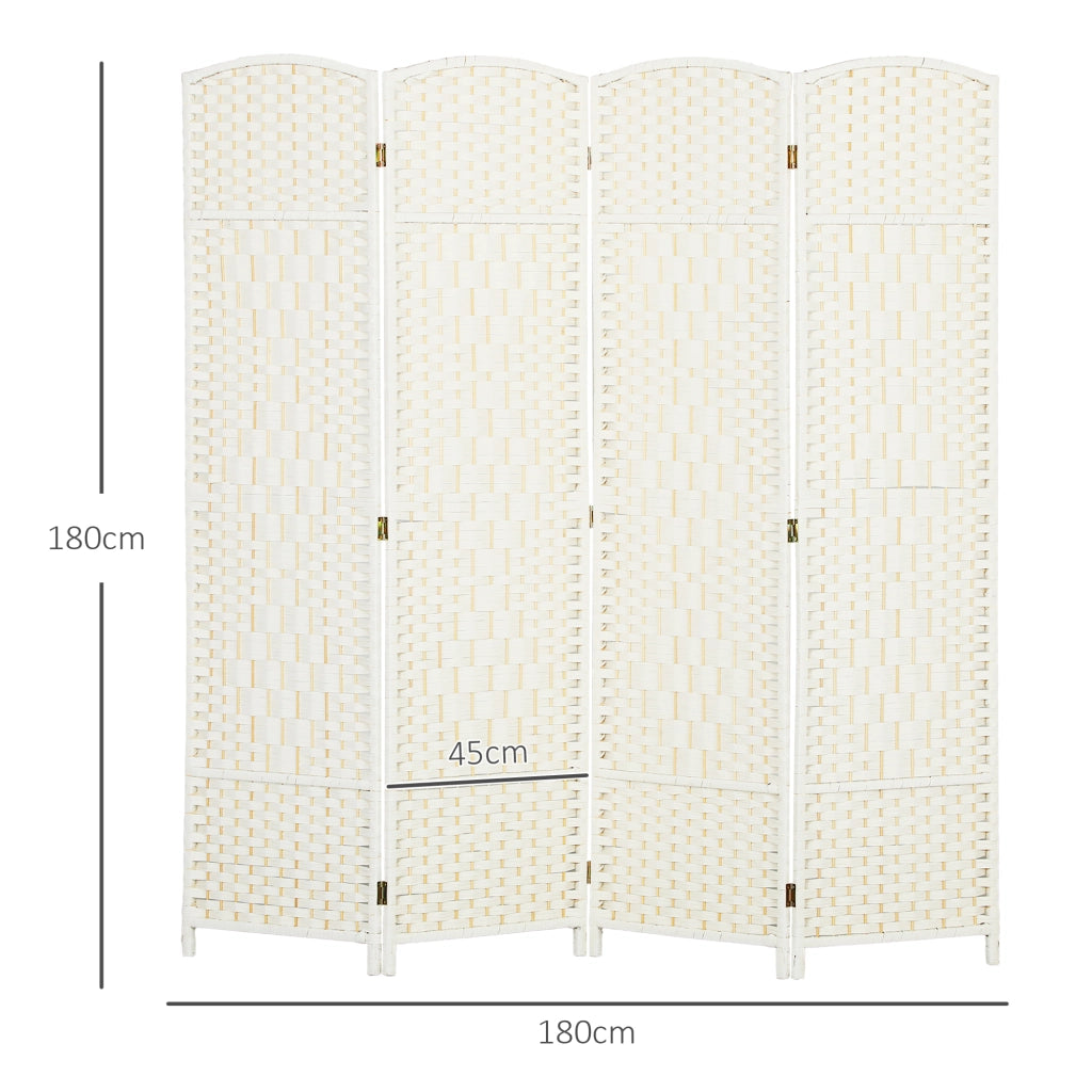 Paravent ¨C Minimal ¨C 4 ante in legno bianco 180x180 cm