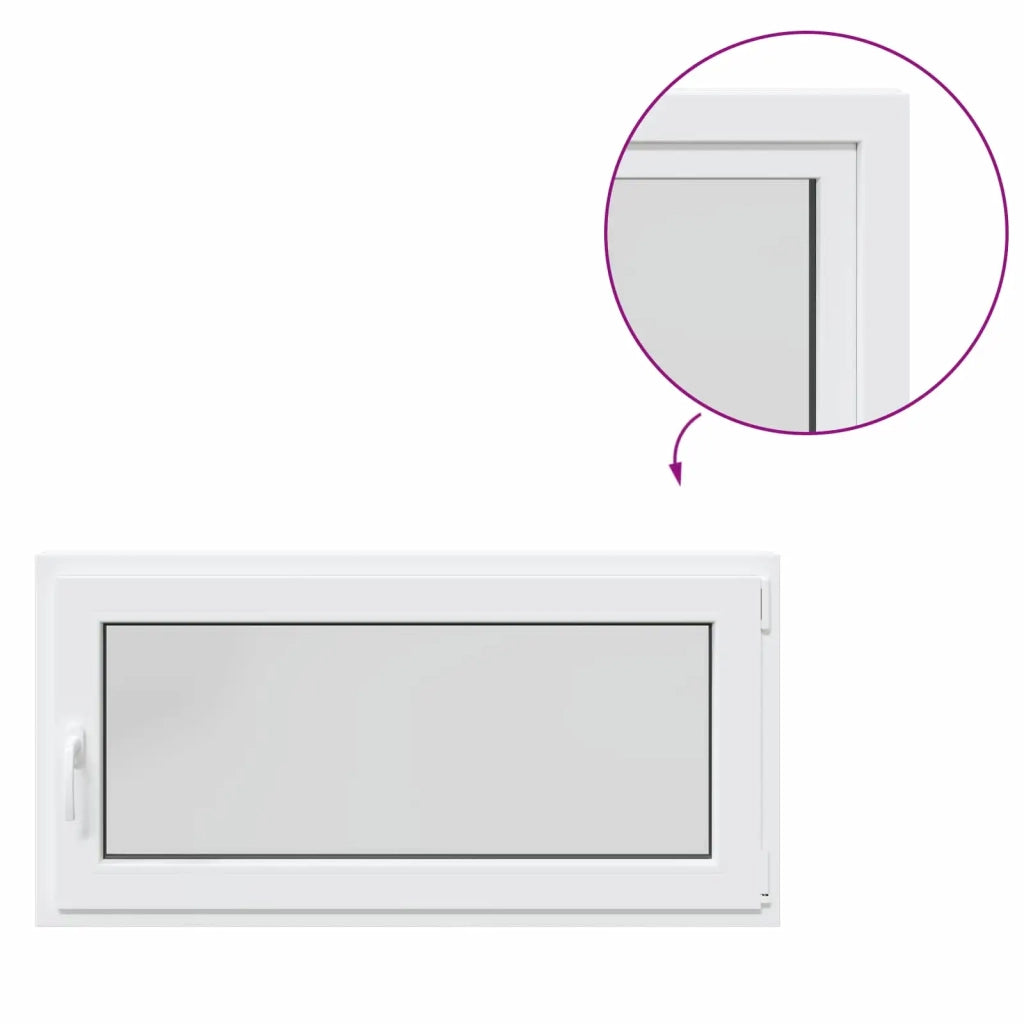 Finestra per Soffitta RISOR 120 x 60 cm PVC e Vetro Bianco CFW1109537