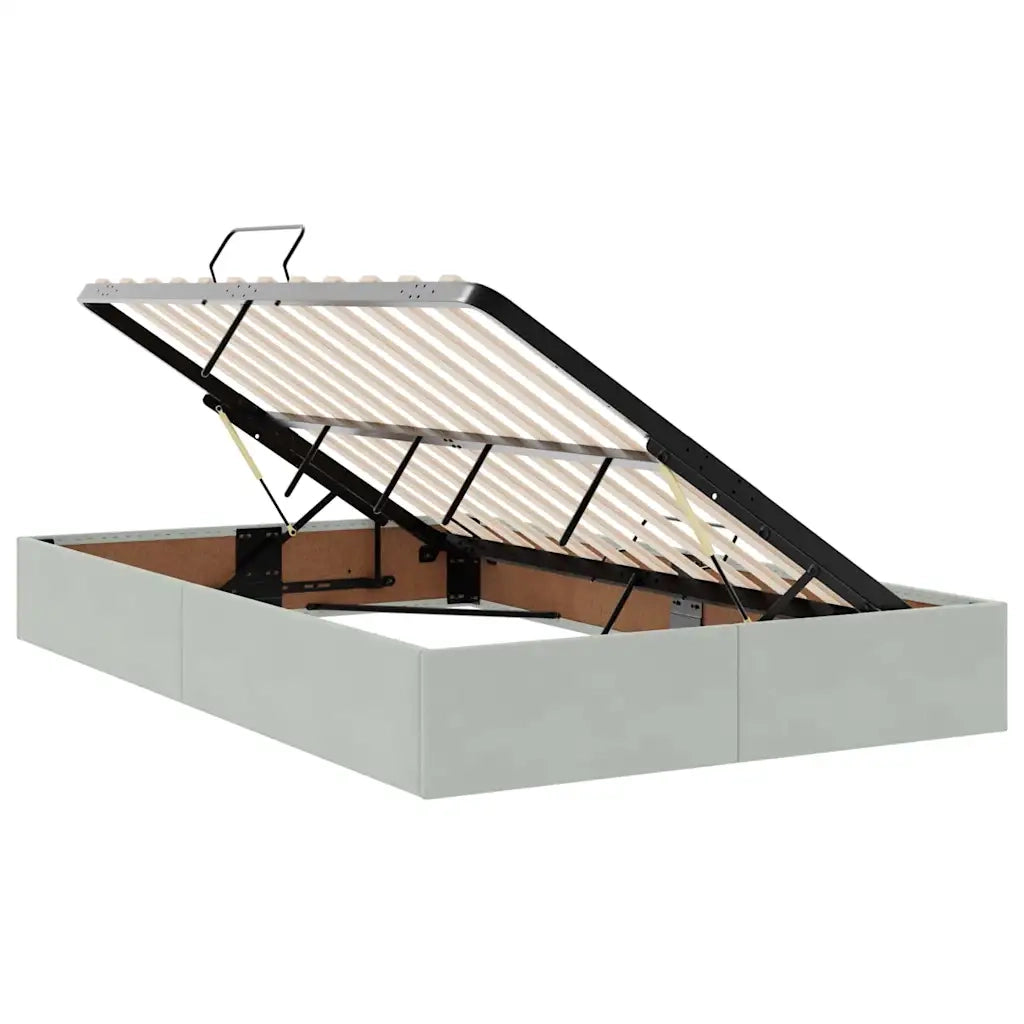 Letto con contenitore e materasso Grigio chiaro 120 x 200 cm 3372081