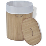 Cesto Portabiancheria in Bambù Ovale Colore Naturale 242727