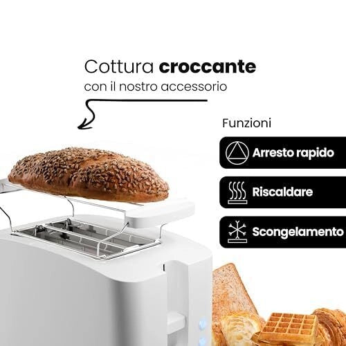 Bomann TA 6065 CB 2 fetta/e 750 W Bianco