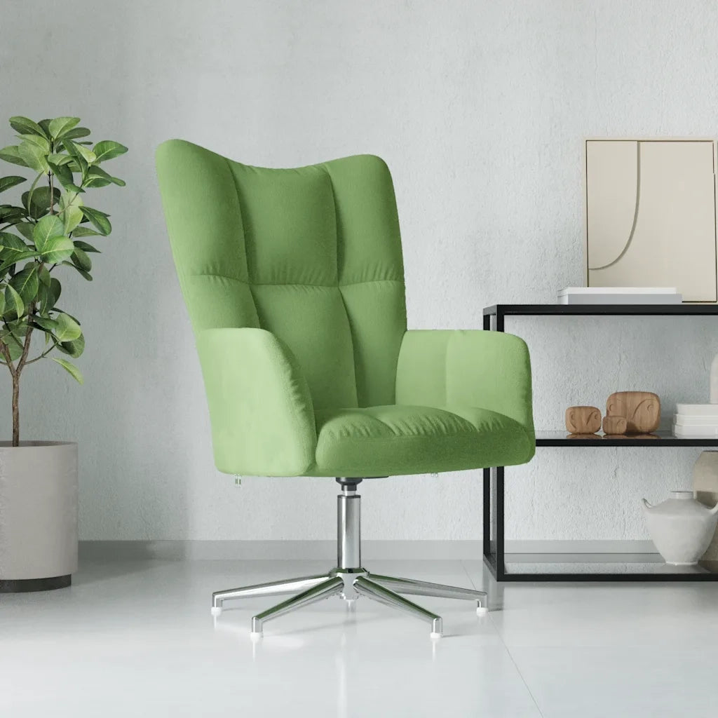 Sedia Relax Verde Chiaro in Velluto 328120