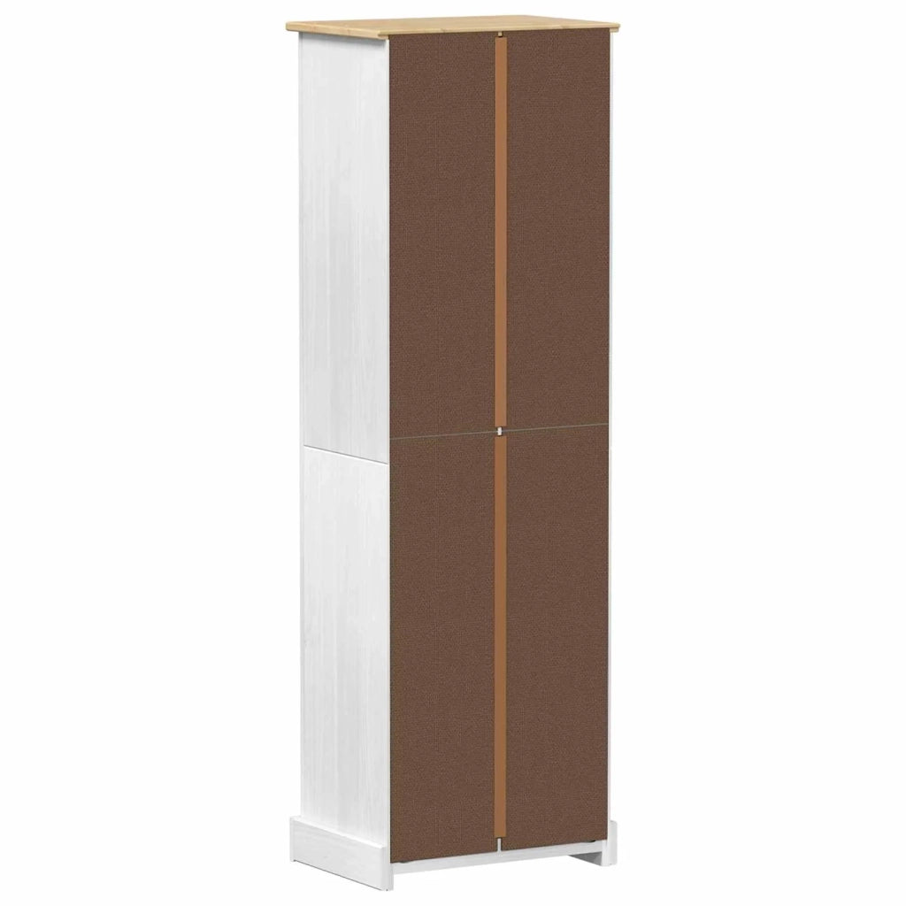 Armadi con cassetto Bianco 55 x 38 x 170 cm Pino massello CFW5557309