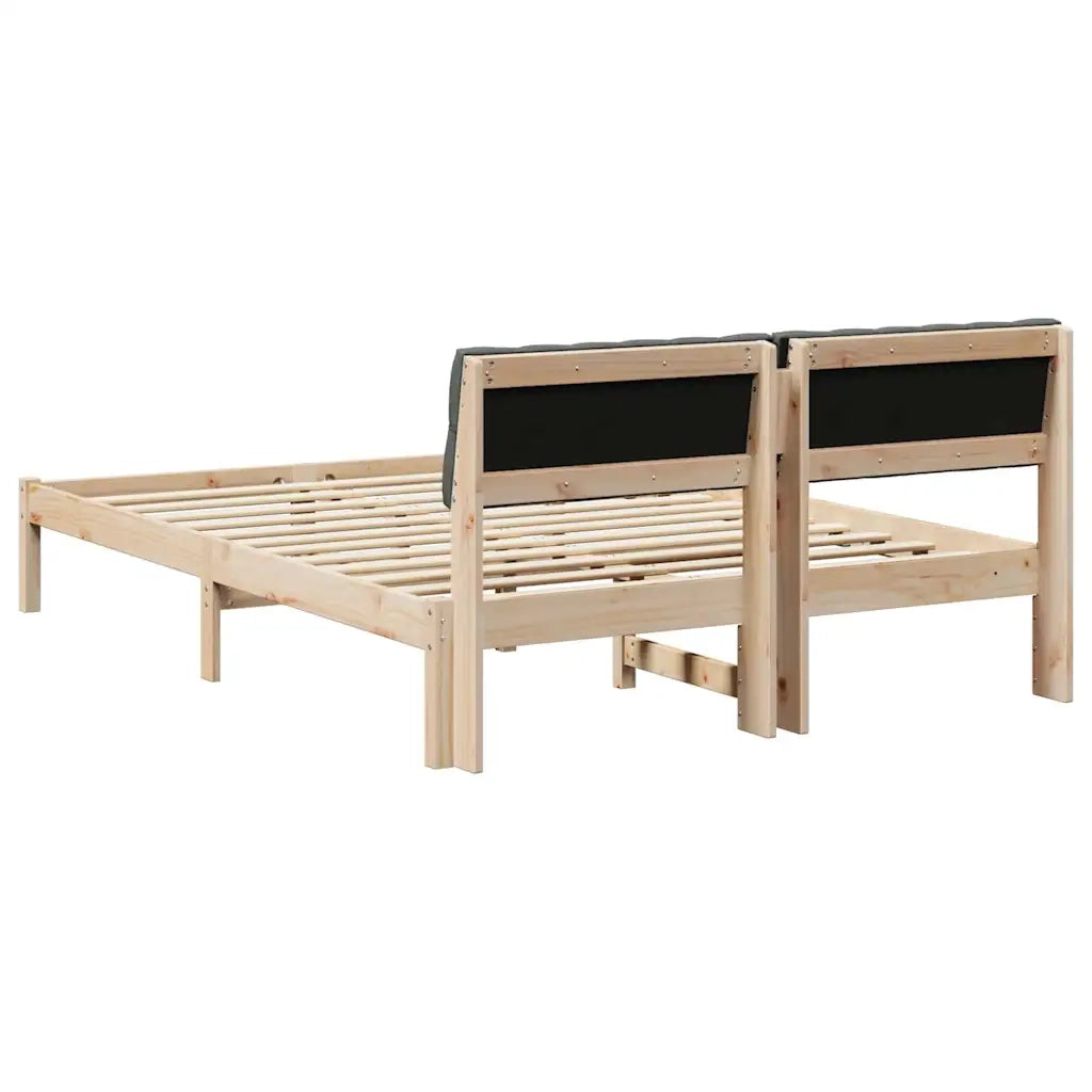 Struttura del Letto marrone e grigio scuro 135 x 190 cm 878620