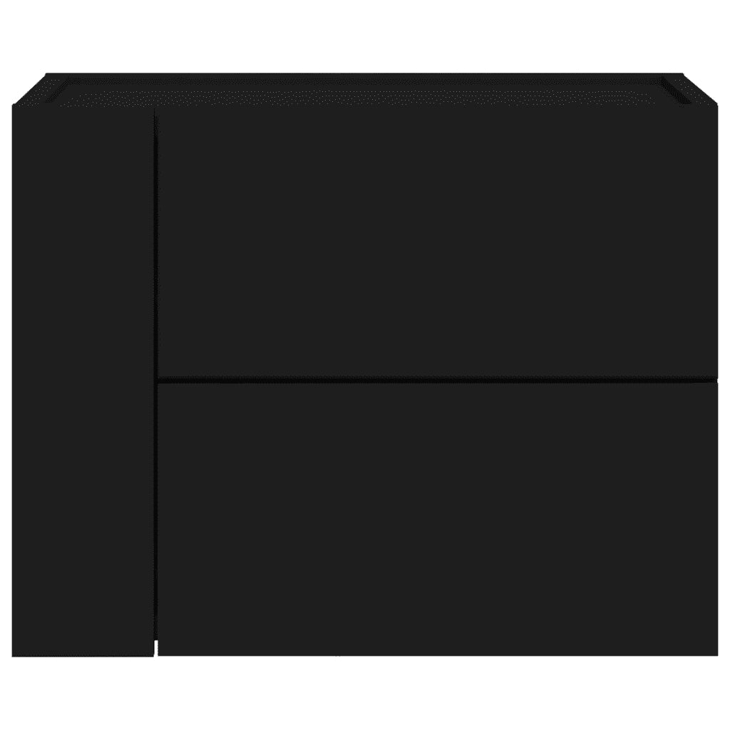 Comodini a Muro 2 pz Nero 45x30x35 cm 848328