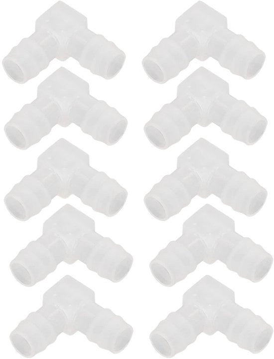 Connettori di gomma 90 gradi - Connettore di gomma - Flessibile - Connettore per tubi - Flessibile - Connettori per tubi - 10 pezzi - Connettore di gomma flessibile 

(Nota: Ho rimosso "Dailygoods" e "Slangnippel" per mantenere la traduzione generica)