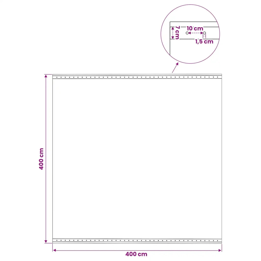 Telo con Occhielli 2 pz Verde 4 x 4 m 260 gsm PE 3429765