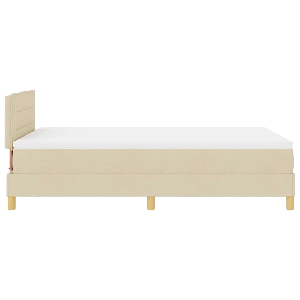 Letto a molle con cuscino Crema 120 x 200 cm Tessuto 3338837