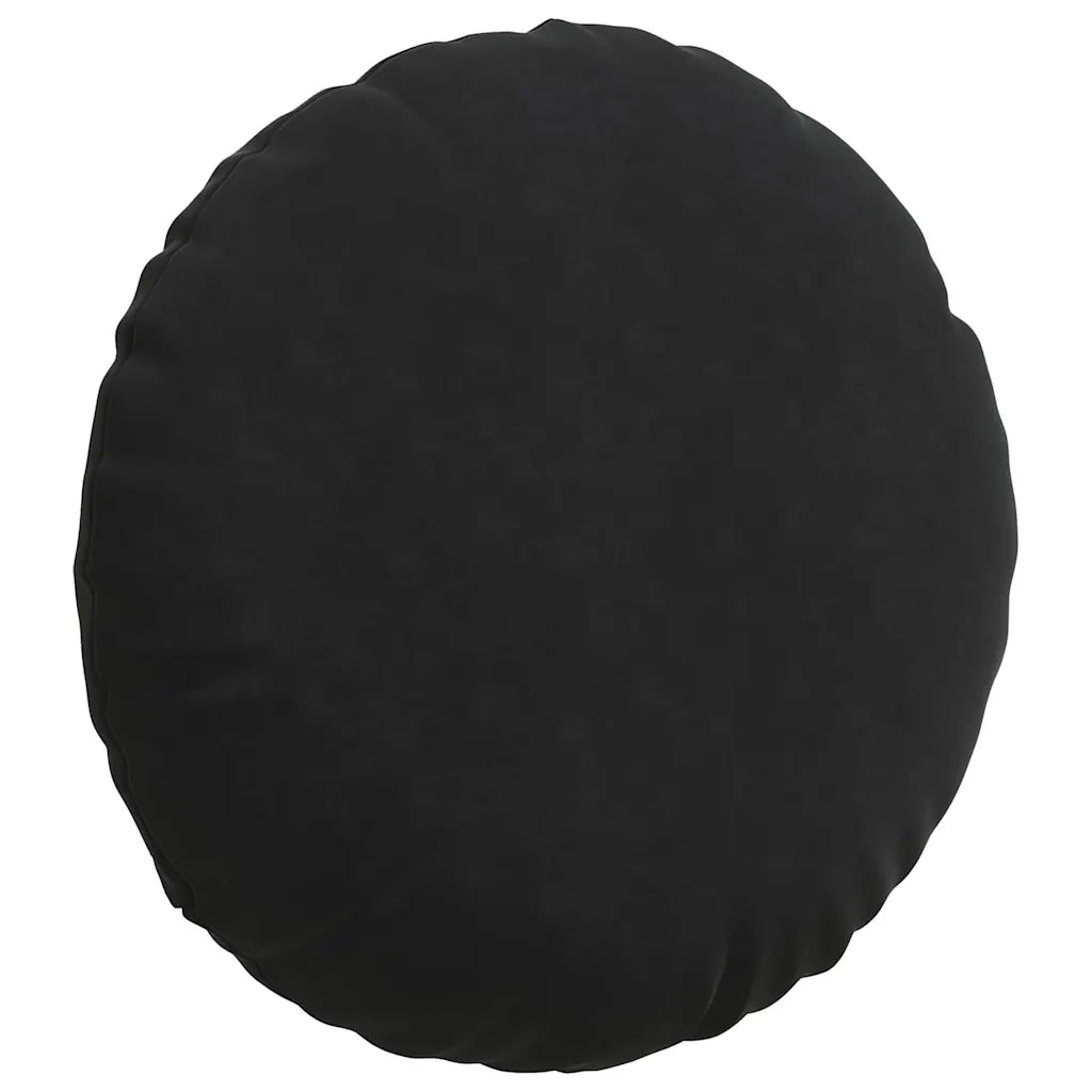 Cuscini per Seduta 2 pcs Nero Ø60 x 21 cm Velluto 42014217