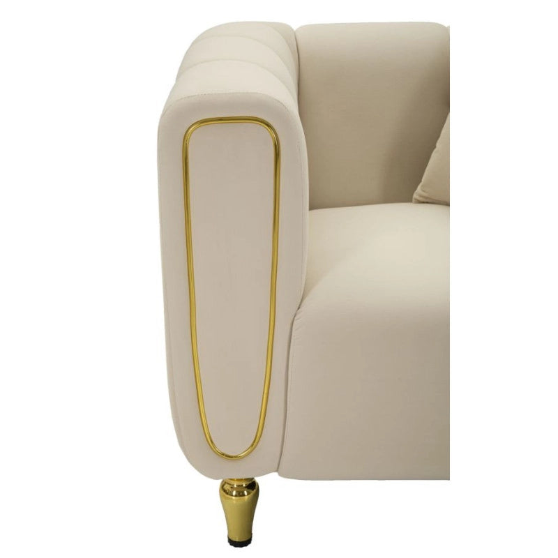 Poltrona Alma Crema Con Cuscino cm 97x81x71