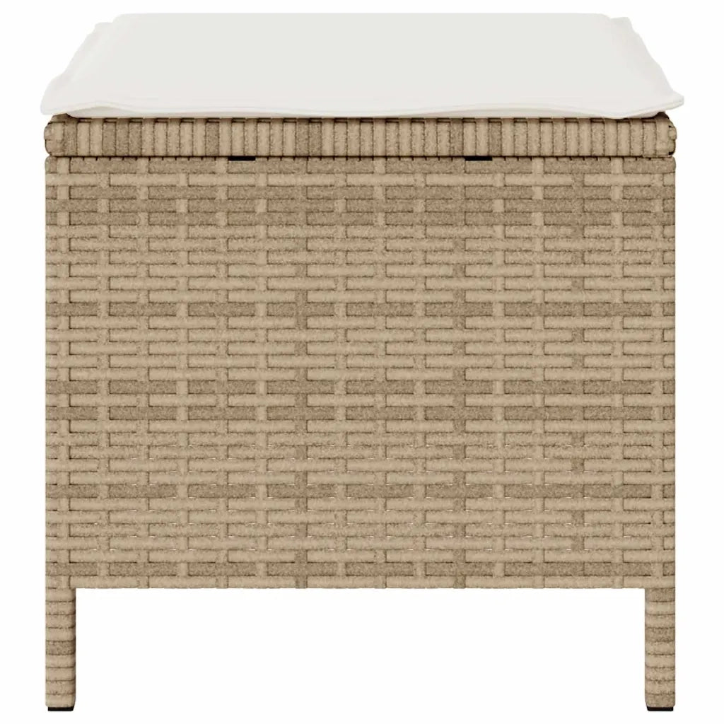 Set da Pranzo per Giardino Beige polyrattan 42007923