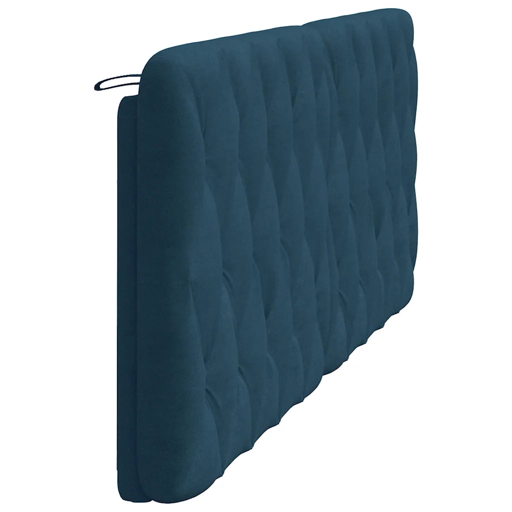 Cuscino Testiera-Cuscino per Testiera Blu 200 cm in Velluto