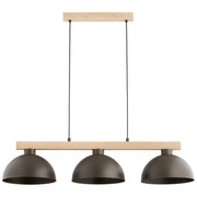 Lampada a sospensione scandinava legno 3xE27 Verta Alfa