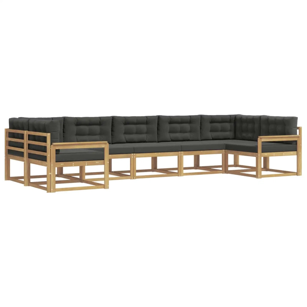 Set di divani da esterno 7 pz Bianco e Antracite 3386961