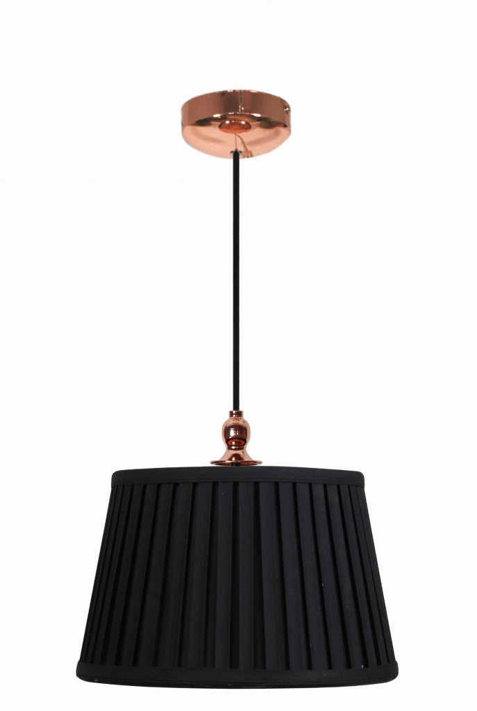 Lampada a sospensione Candellux Amore rame/nera Ø30 E27