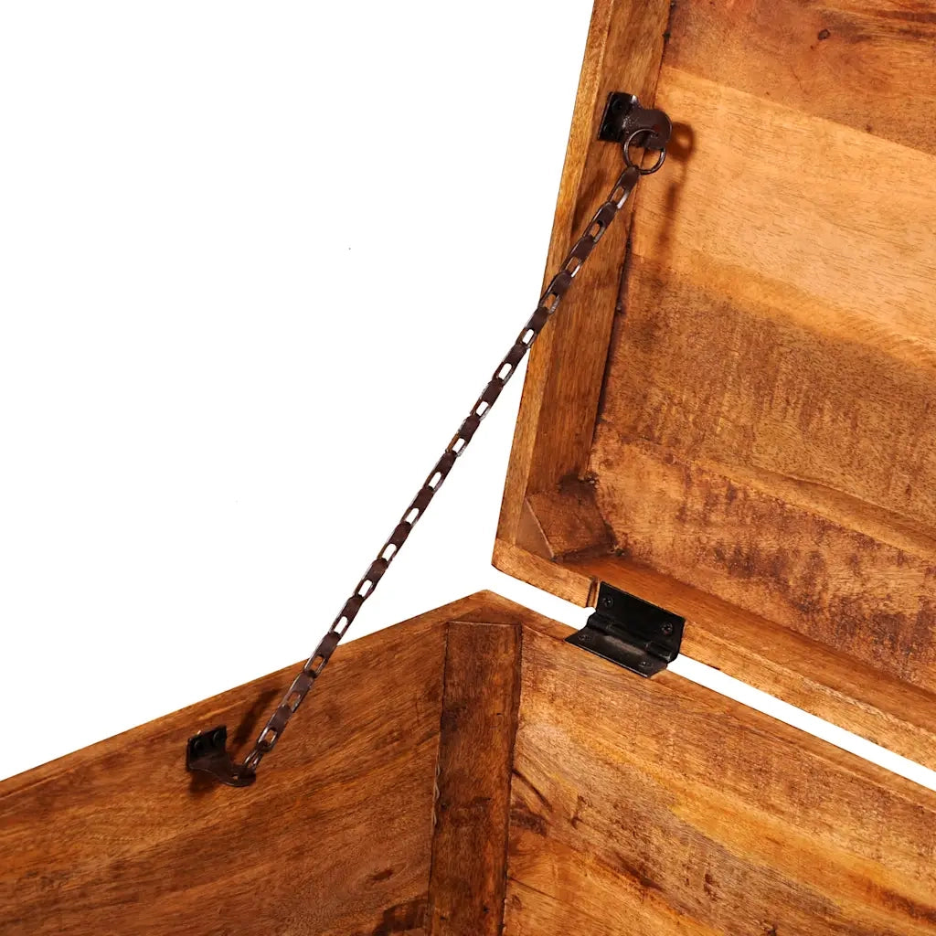 Cassapanca di Stoccaggio a Cubo in Legno Ruvido di Mango 241636