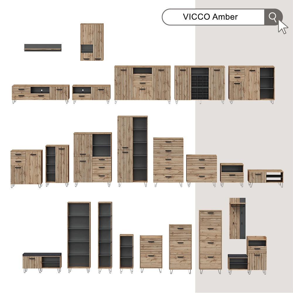 Vicco Armadio a muro Marrone 60.2 cm con 2 porte