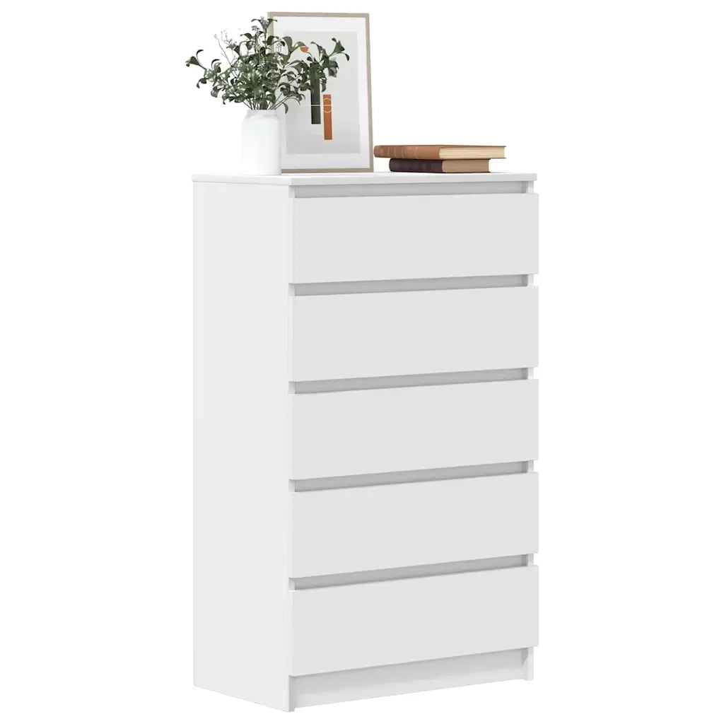 Cassettiera Bianca 60x36x103 cm in Legno Multistrato 823016
