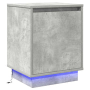 Comodino | Armadio da Notte | Mobiletto da notte Grigio cemento 39 x 34,5 x 50 cm